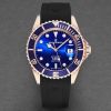 Revue Thommen Men's 'Diver' Blue Dial Black Rubber Strap Swiss Automatic Watch 17571.2865