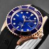 Revue Thommen Men's 'Diver' Blue Dial Black Rubber Strap Swiss Automatic Watch 17571.2865