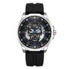 Shark Sports Watch Men Fashion 3D Skull Design SAS Shield Anchor Vintage Mechanical Watches Silicone Strap Skeleton Wirstwatch