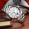 New AESOP Watch Men Sapphire Crystal Quartz Wrist Wristwatch Moon Phase Leather Male Clock Relogio Masculino Hodinky reloj hombr